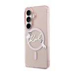 Калъф от 
Karl Lagerfeld IML Choupette Karl Script Logo Magnetic Case за iPhone Samsung Galaxy S26 Pink - Image 2