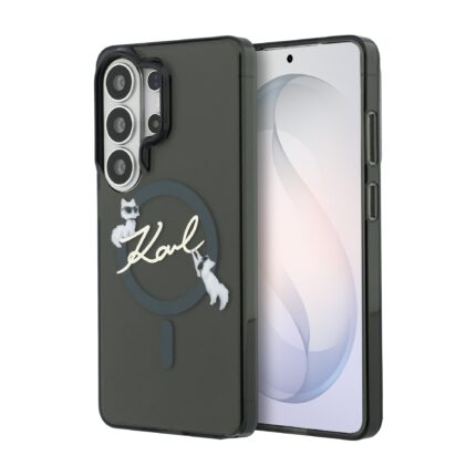 Калъф от Karl Lagerfeld IML Choupette Karl Script Logo Magnetic Case за Samsung Galaxy S26 Ultra Black