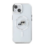 Калъф от Karl Lagerfeld IML K&CH Heads Metal Frame MagSafe Case за iPhone 14 Transparent - Image 2