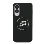 Калъф от 
Karl Lagerfeld Liquid Silicone Double Heads MagSafe Case за Samsung Galaxy S25 Edge Black - Image 3