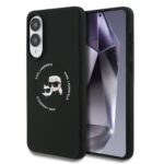Калъф от 
Karl Lagerfeld Liquid Silicone Double Heads MagSafe Case за Samsung Galaxy S25 Edge Black