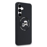 Калъф от 
Karl Lagerfeld Liquid Silicone K&CH Heads MagSafe Case for Samsung Galaxy S25 FE Black - Image 4
