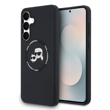 Калъф от 
Karl Lagerfeld Liquid Silicone K&CH Heads MagSafe Case for Samsung Galaxy S25 FE Black