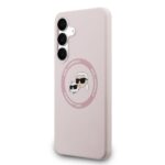 Калъф от 
Karl Lagerfeld Liquid Silicone K&CH Heads MagSafe Case for Samsung Galaxy S25 FE Pink - Image 2