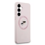 Калъф от 
Karl Lagerfeld Liquid Silicone K&CH Heads MagSafe Case for Samsung Galaxy S25 FE Pink - Image 4