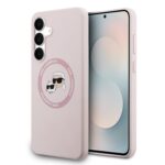 Калъф от 
Karl Lagerfeld Liquid Silicone K&CH Heads MagSafe Case for Samsung Galaxy S25 FE Pink