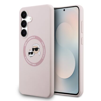 Калъф от 
Karl Lagerfeld Liquid Silicone K&CH Heads MagSafe Case for Samsung Galaxy S25 FE Pink