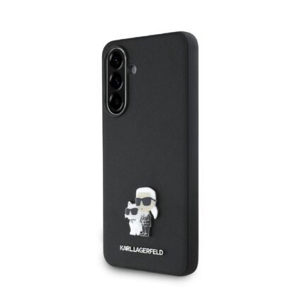 Калъф от 
Karl Lagerfeld PU Saffiano Metal Karl and Choupette Case за Samsung Galaxy A56 Black