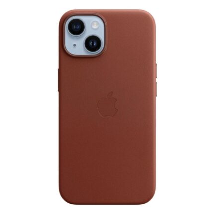 Калъф от Apple за iPhone 14 Leather Case with MagSafe - Umber