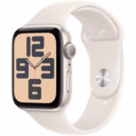 Apple Watch SE2 v2 Cellular 44mm Starlight Alu Case w Starlight Sport Band - M/L