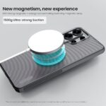 Калъф от 
Nillkin Super Frosted PRO Magnetic Back Cover for Samsung Galaxy S26 Ultra Transparent Black - Image 3