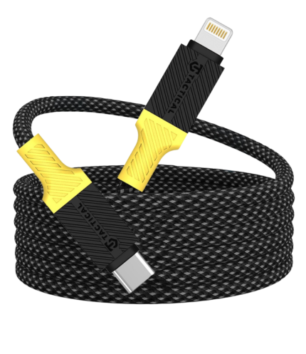 Кабел 
Tactical MagRope USB-C/Lightning 1m Black/Yellow