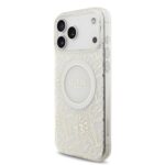 Калъф от Guess IML Flowers Allover Strap MagSafe Case for iPhone 17 Pro Max White - Image 2