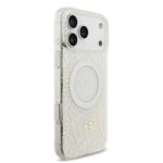 Калъф от Guess IML Flowers Allover Strap MagSafe Case for iPhone 17 Pro Max White - Image 3