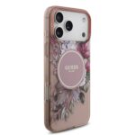 Калъф от Guess IML Flowers Strap MagSafe Case for iPhone 17 Pro Max Pink - Image 3