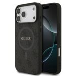 Калъф от Guess PU Leather 4G Colored Ring MagSafe Case for iPhone 17 Pro Max Black