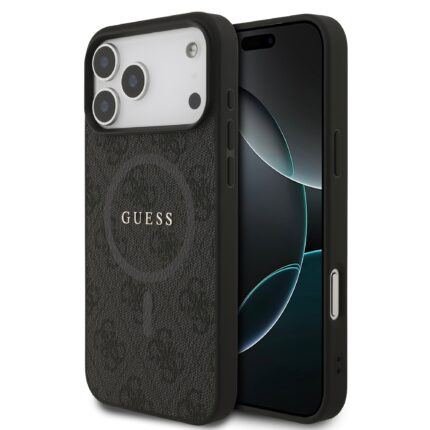 Калъф от Guess PU Leather 4G Colored Ring MagSafe Case for iPhone 17 Pro Max Black
