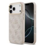 Калъф от Guess PU Leather 4G Gold Frame MagSafe Case for iPhone 17 Pro Max Pink