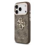 Калъф от Guess PU Leather 4G Metal Logo Gold Frame Case for iPhone 17 Pro Max Brown - Image 2