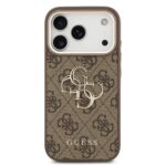 Калъф от Guess PU Leather 4G Metal Logo Gold Frame Case for iPhone 17 Pro Max Brown - Image 3