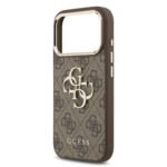 Калъф от Guess PU Leather 4G Metal Logo Gold Frame Case for iPhone 17 Pro Max Brown - Image 5