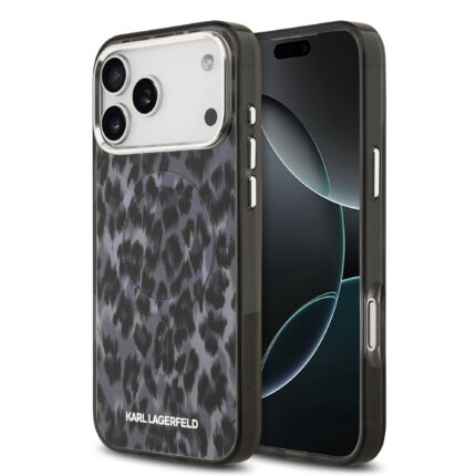 Калъф от Karl Lagerfeld IML Leopard MagSafe Case for iPhone 17 Pro Max Grey
