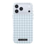 Калъф от Karl Lagerfeld PU Houndstooth Resin Plate MagSafe Case for iPhone 17 Pro Max Blue - Image 3