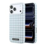 Калъф от Karl Lagerfeld PU Houndstooth Resin Plate MagSafe Case for iPhone 17 Pro Max Blue
